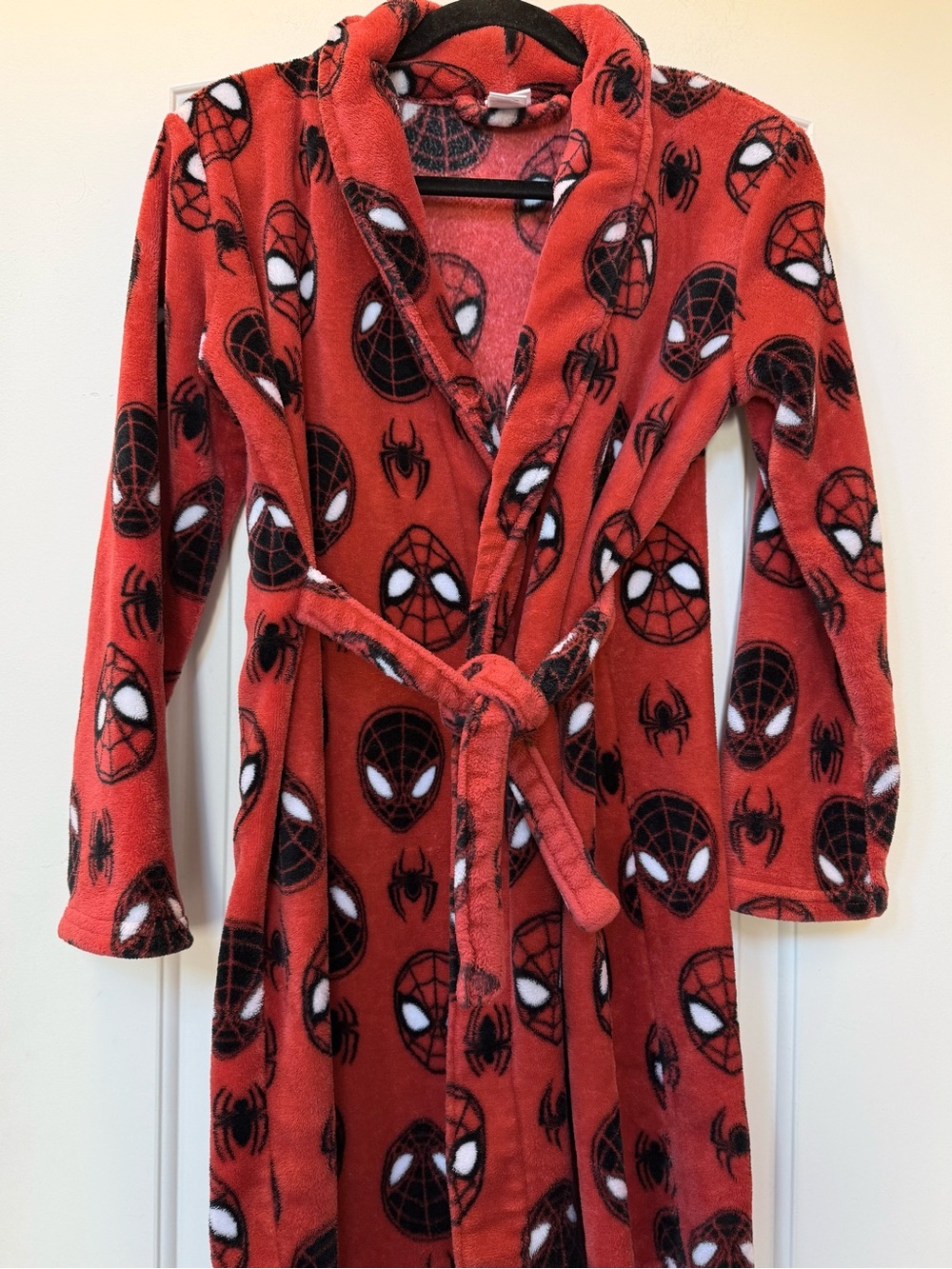 Marvel Spider-Man Red Plush Hoodie (Youth L 12/14)